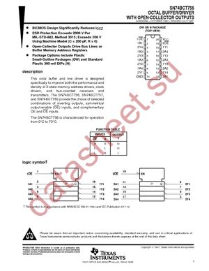 SN74BCT756DWG4 datasheet  